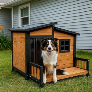 Large Outdoor Indoor Wooden Dog House